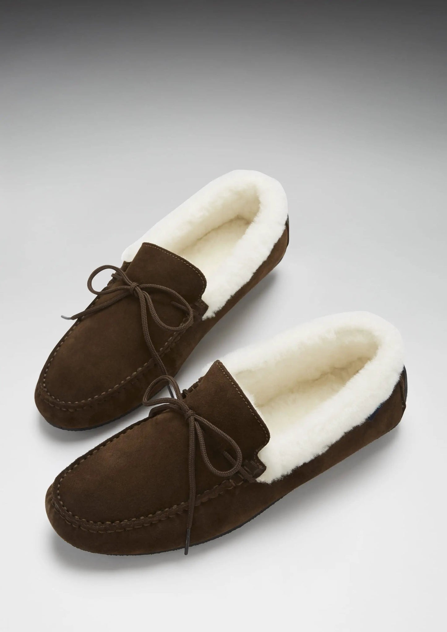 Slippers, sheepskin, brown suede by Hugs & Co.