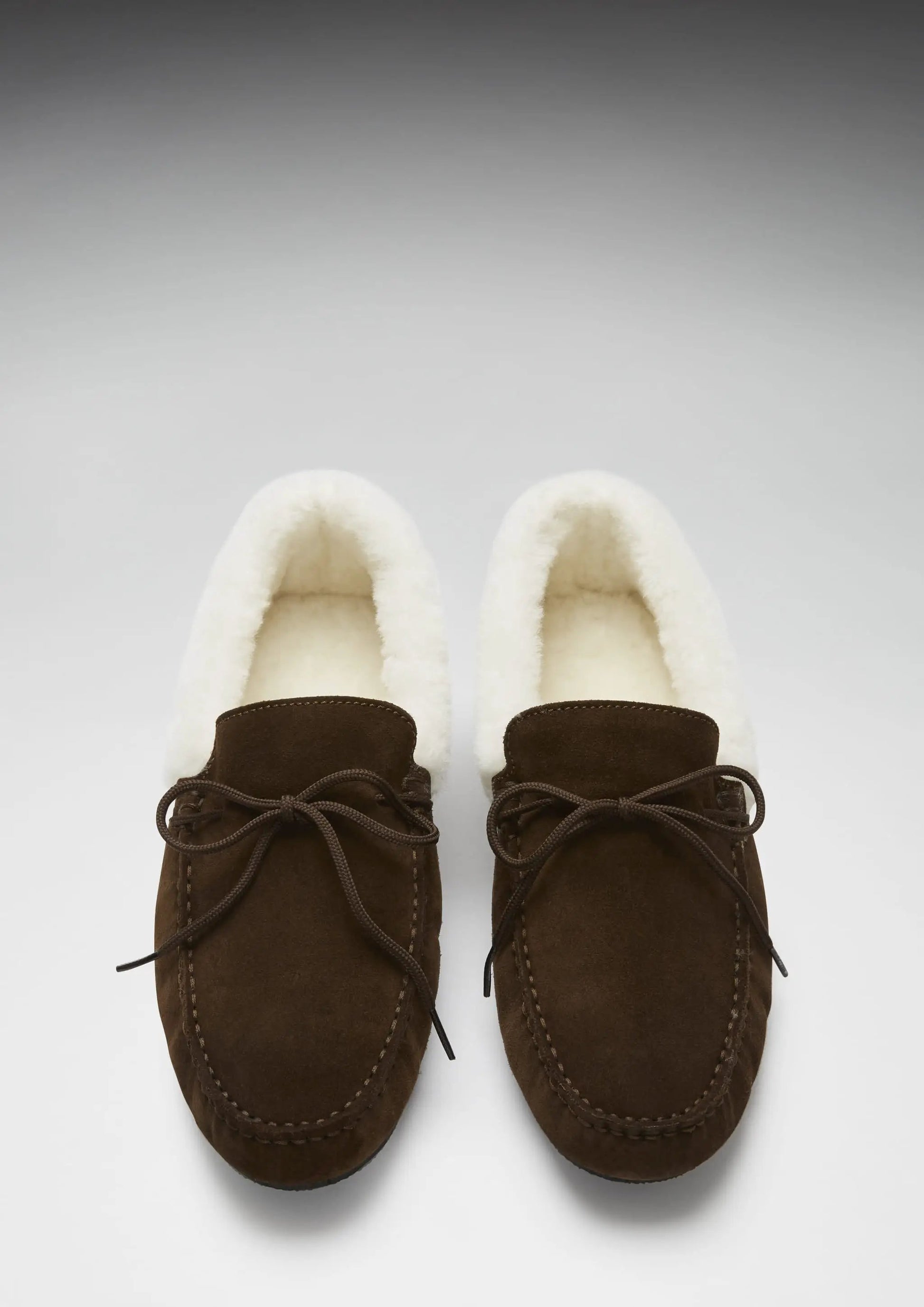 Slippers, sheepskin, brown suede by Hugs & Co.