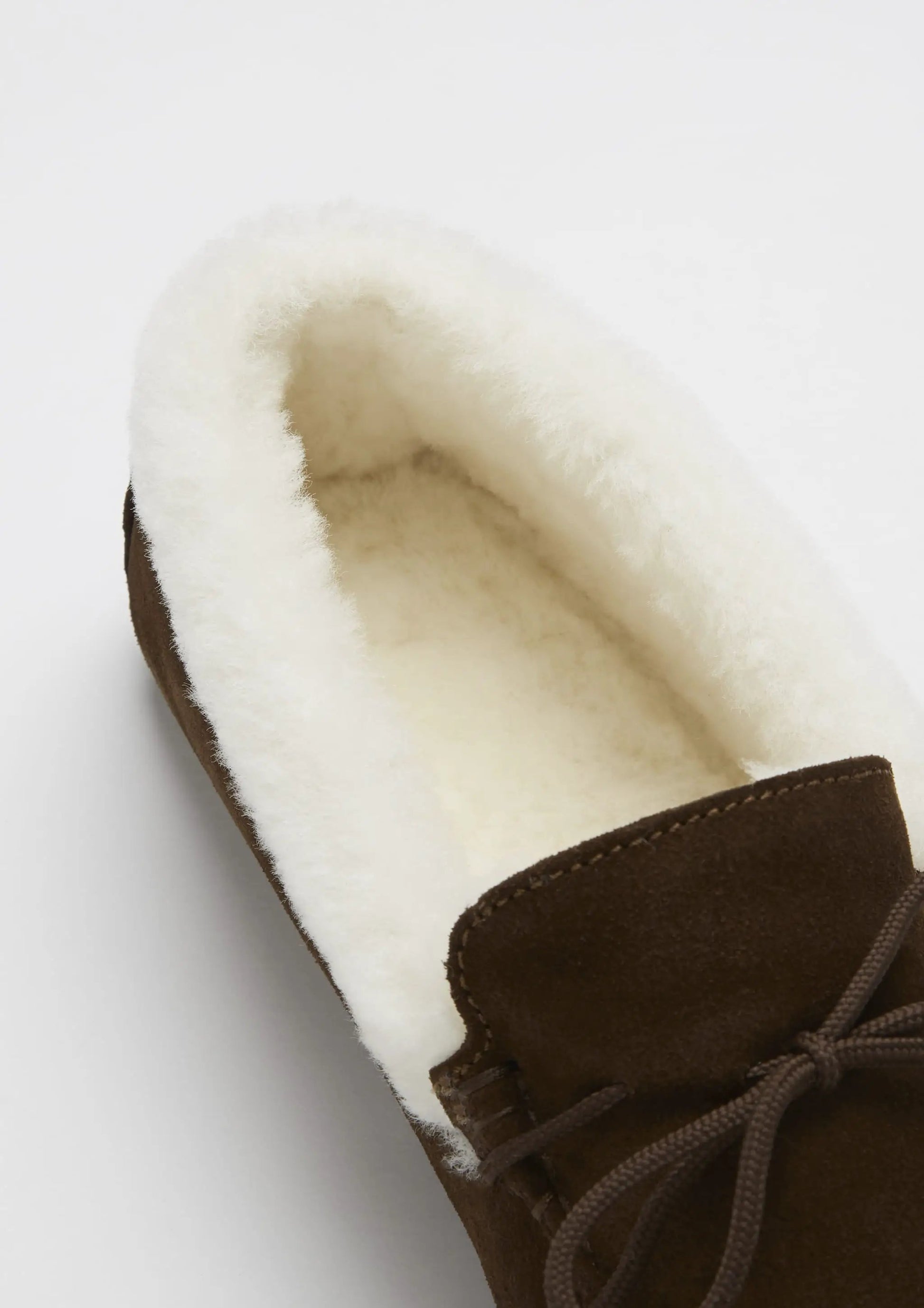Slippers, sheepskin, brown suede by Hugs & Co.