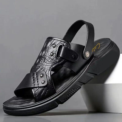 Summer Beach Non-Slip Breathable Thick Soft-Soled Durable Dual-Use Mens Sandals by Dropshipman
