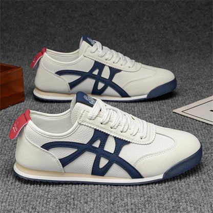 Pu'er Agan Men's Shoes Casual Flat Leather Dequn Shoes Spring 2026 New Trend Brand High-End Sensation White Sneakers by All Mart Bristol Ltd