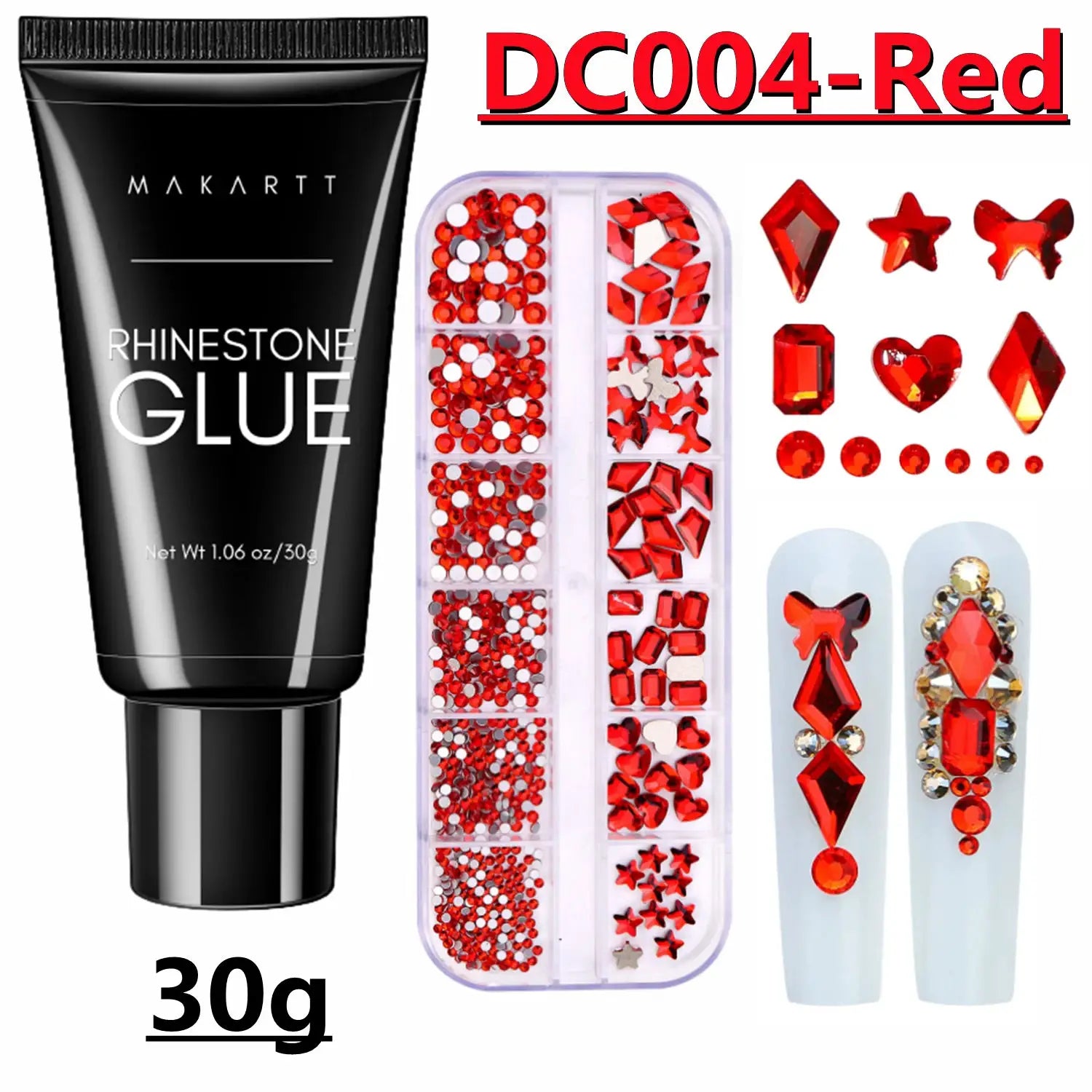 Makartt Nail Rhinestone Glue, Gel Nail Glue for Rhinestones for 3D Design Super Strong Adhesive Nail Gem Glue for Christmas DIY by All Mart Bristol Ltd