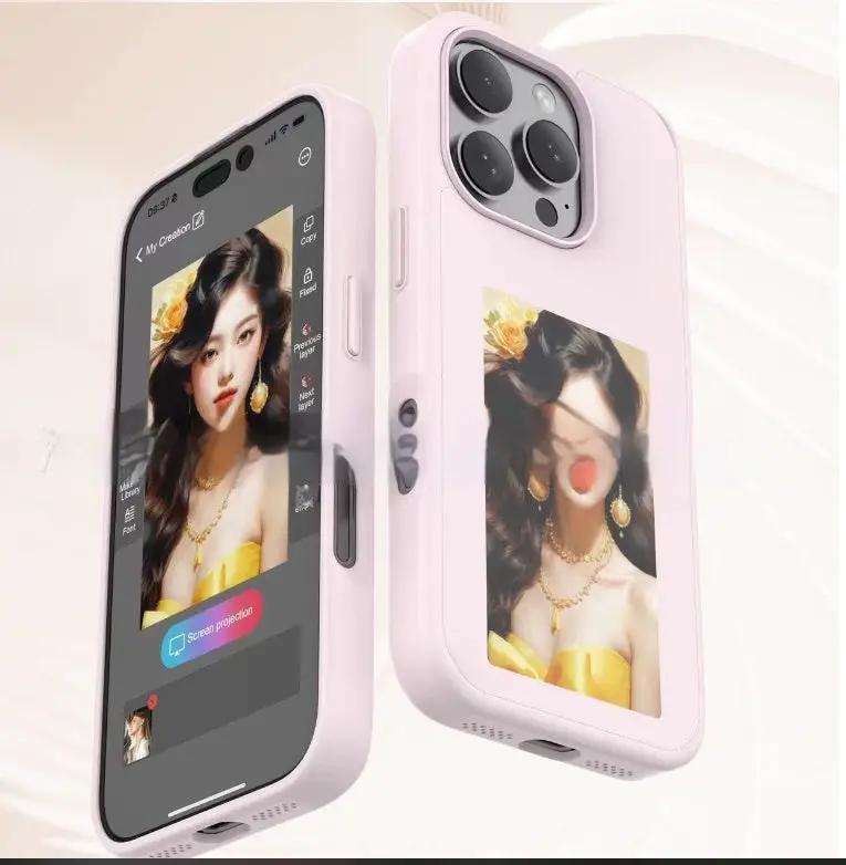 E-ink Screen Phone Case Unlimited Screen Projection Personalized Phone Cover Battery Free New Designer Luxury Phone Case by Dropshipman