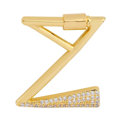 Juya 18K Gold Plated 26 Alphabet Letters Pendant Fasteners Bolt Carabiner Clasps For DIY Women Mesh Chains Name Jewelry Making by All Mart Bristol Ltd