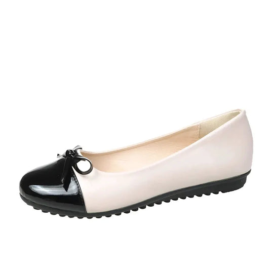 2026 New Fashion Ballerina Shoes Women's Flat Comfort Non-slip Loafers Leather Flats Elegant Bowknot Women's Single Shoes 35-43 by All Mart Bristol Ltd