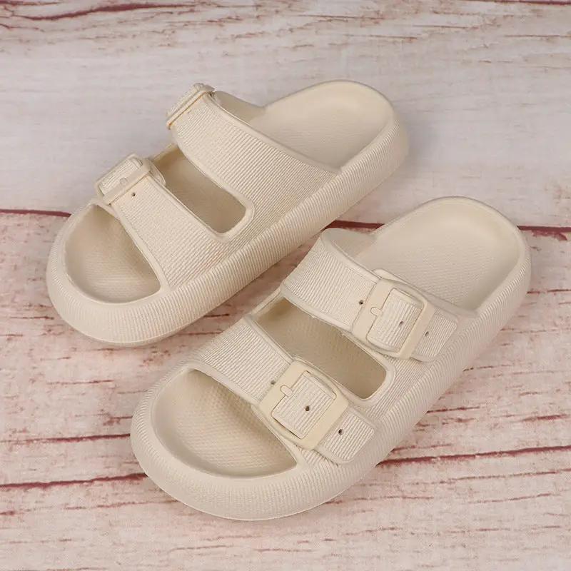Platform Slippers Women's Summer Buckle Home Shoes Fashion Outdoor Wear Soft Bottom Sandals by Dropshipman