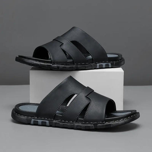 Mens Plus-Size Business Soft-Soled Handmade Slippers by Dropshipman