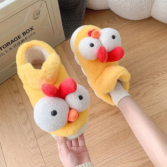 Cute Chick Cotton Slippers Women Winter New Home Indoor by Dropshipman