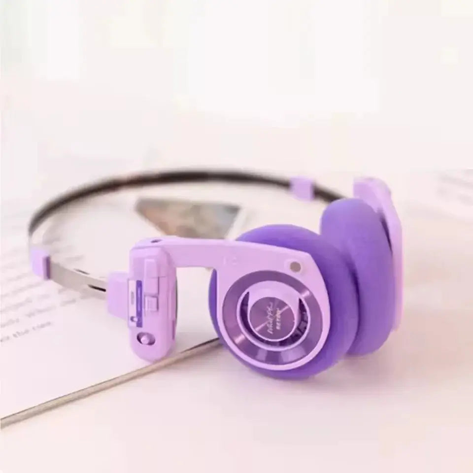 2026 WhatPlus RETRO R3 Bluetooth Earphones Headworn Wireless Portable Small Classic Fashion Headset 40mm Dynamic-unit Headphones by All Mart Bristol Ltd