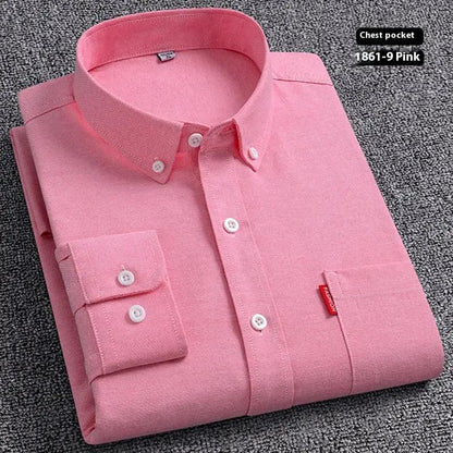Pure Cotton Washed Oxford Woven Shirts Men by Dropshipman