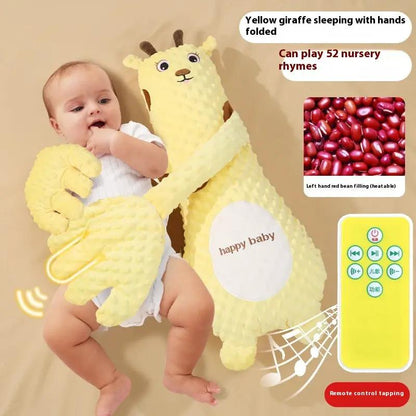 Infant Exhaust Pillow Hand Remote Controlled Soothing For Baby Sleep Cartoon Plush Toddler Comforting Hand by Dropshipman