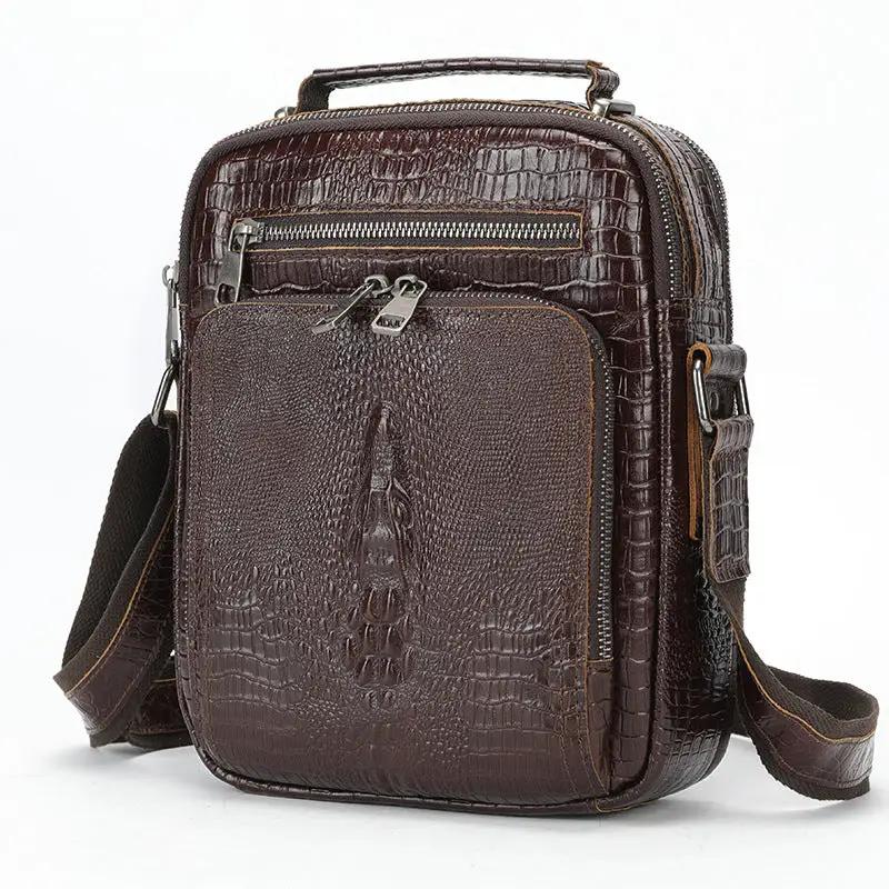 Genuine Leather Shoulder Messenger Bag Vintage Crazy Horse by Dropshipman