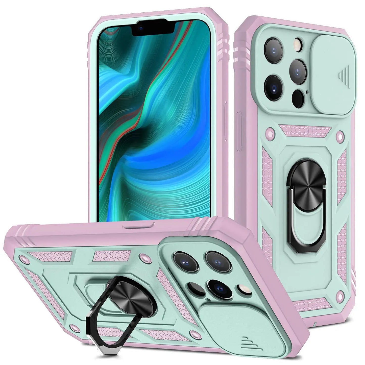 New Magnetic Mobile Phone Case With Sliding Window Bracket by Dropshipman