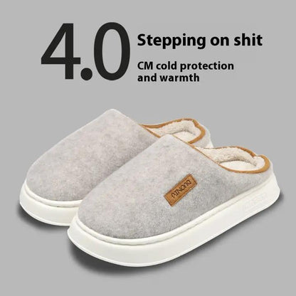 Cotton Slippers Women's Winter Solid Color by Dropshipman