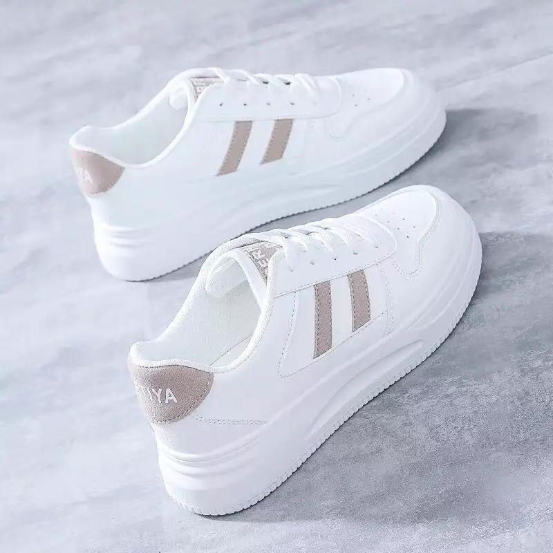 Women's All-matching Casual Sports Leather Summer White Sneakers Internet Celebrity by Dropshipman