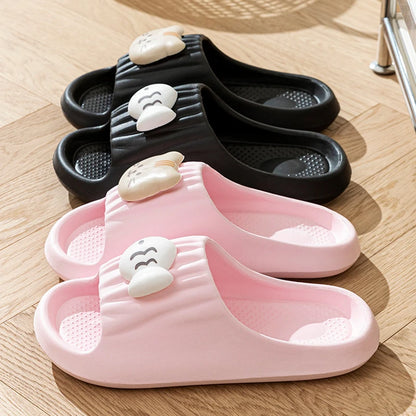 Cute Cat Decoration Soft Cloud EVA Indoor Slippers Women Summer 2026 Comfort Thick Bottom House Slippers Girl's Cartoon Slides by All Mart Bristol Ltd