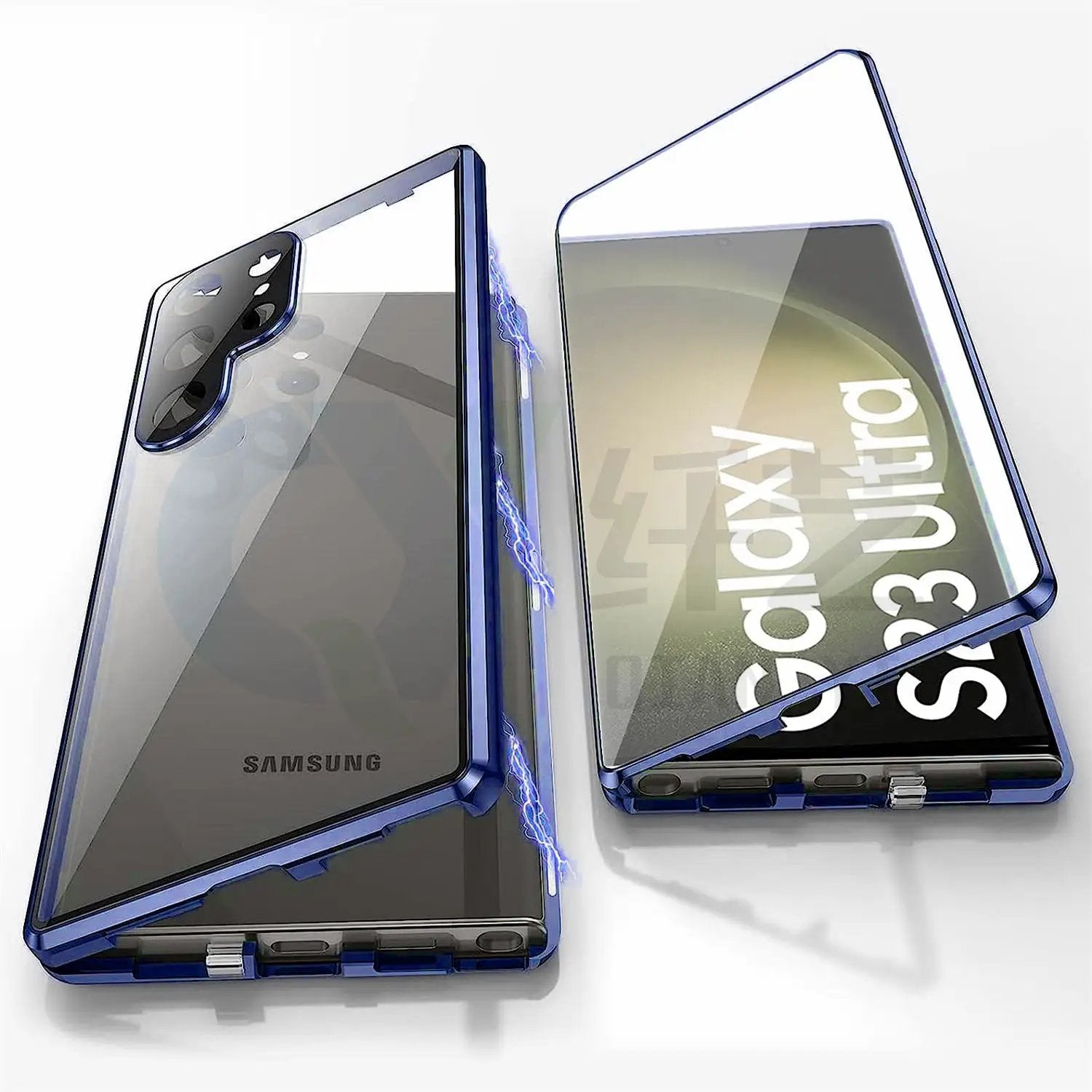 Applicable To S24Ultra Peep-proof Magnetic Mirror Universal Magnetic King Phone Case by Dropshipman