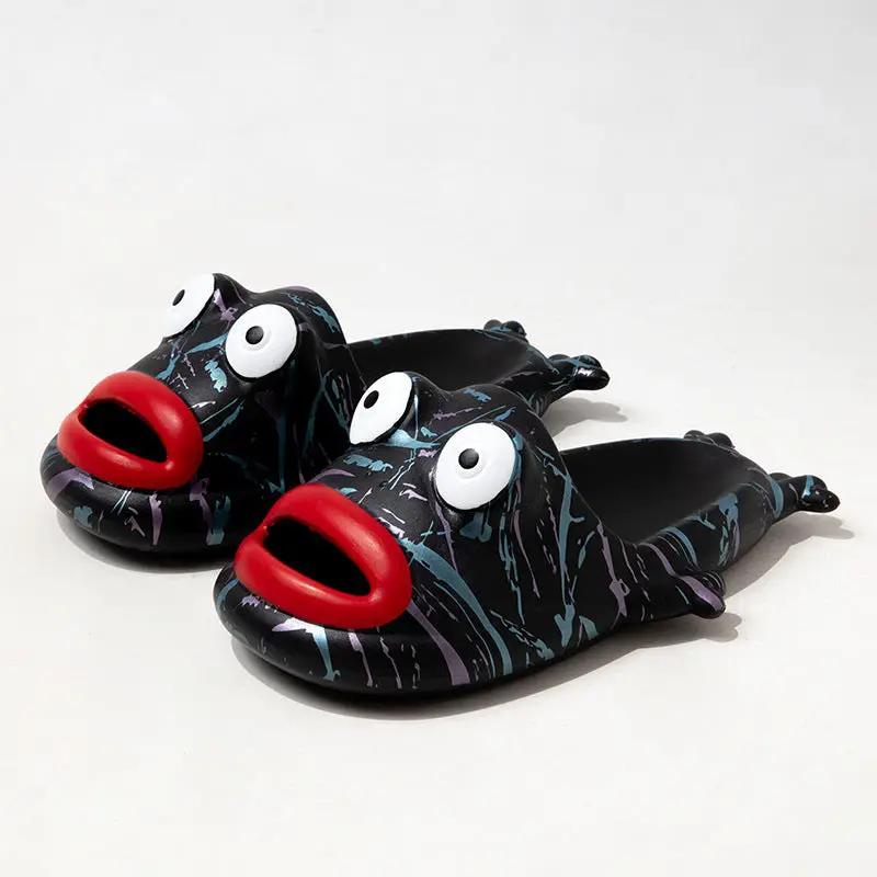 Summer Interior Home Lovely Bathroom Cartoon EVA Couple Slippers by Dropshipman