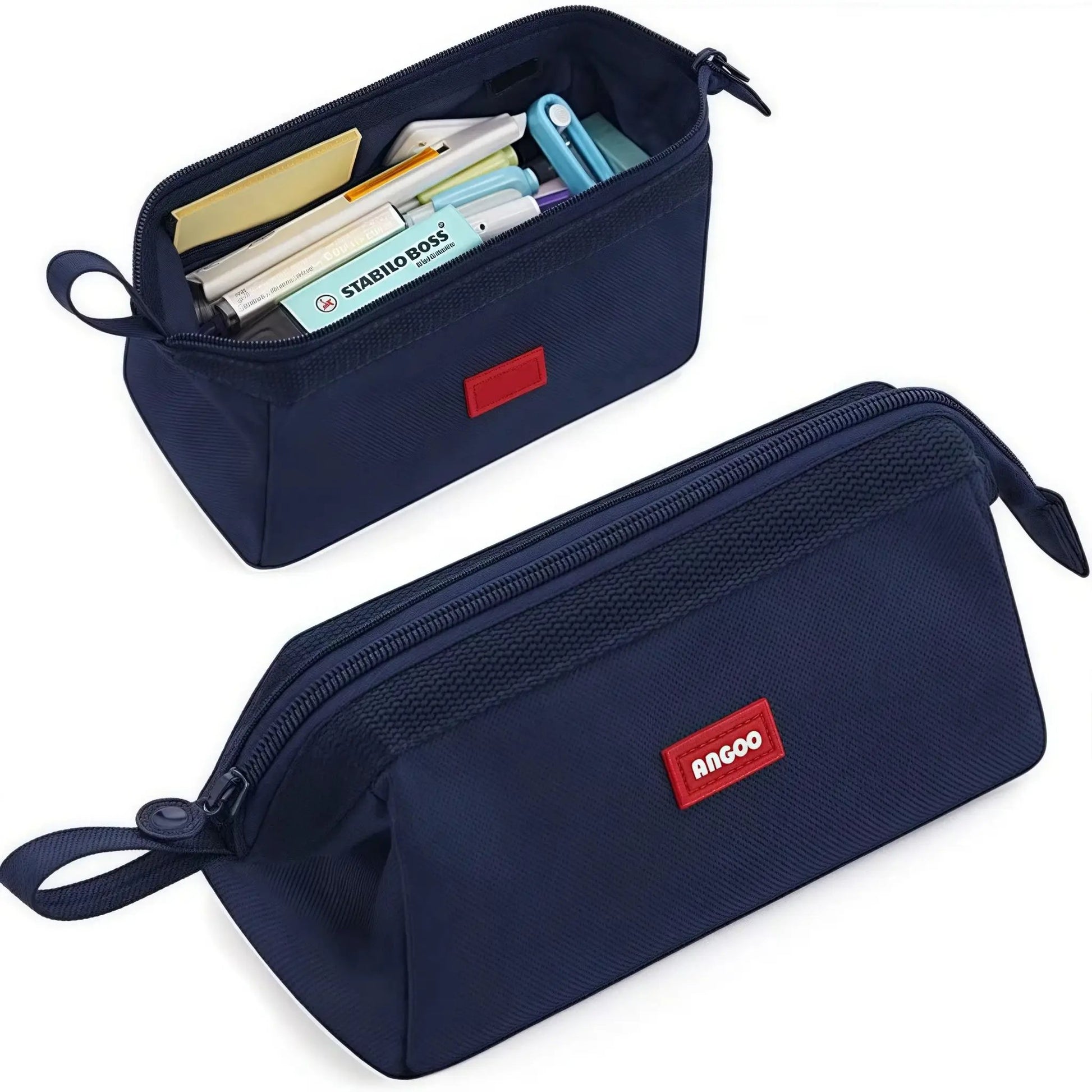 Large Capacity Pencil Case with Pen Holder Label Minimalist Student Stationery Storage Creative Stationery Storage Bag by All Mart Bristol Ltd