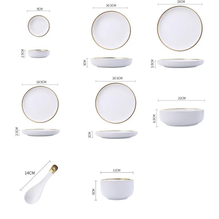 Big Soup Bowl Rice Bowl About Household Ceramic Plate by Dropshipman