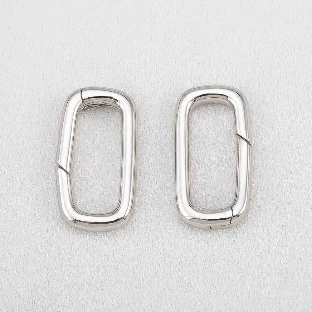 2pcs 18K Gold Plated Filled Oval Carabiner Necklace Clasps Spring Ring Pearl Enhancer Connector for DIY Jewelry Bracelet Making by All Mart Bristol Ltd