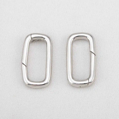 2pcs 18K Gold Plated Filled Oval Carabiner Necklace Clasps Spring Ring Pearl Enhancer Connector for DIY Jewelry Bracelet Making by All Mart Bristol Ltd