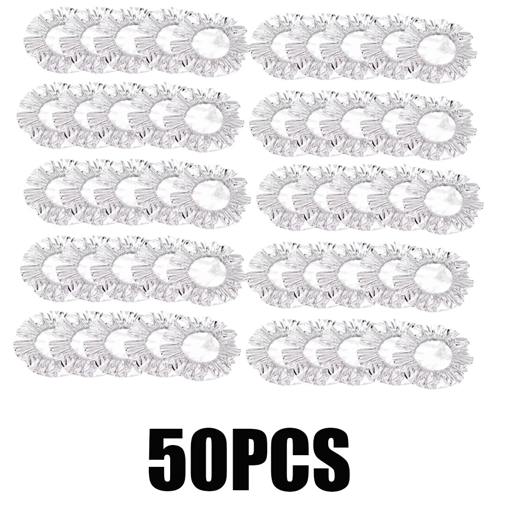 10-60Pcs Reusable Aluminum Foil Bowl Cover Heat Insulation and Heat Preservation Food Grade Oven Takeaway Picnic