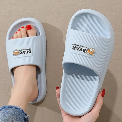 Lightweight Soft Sole Home Slippers Women Indoor Comfortable Platform Cloud Slippers Woman Non Slip Couple Bathroom Slides Shoes by All Mart Bristol Ltd
