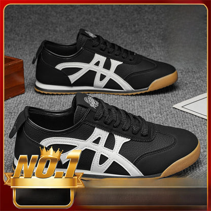 Pu'er Agan Men's Shoes Casual Flat Leather Dequn Shoes Spring 2026 New Trend Brand High-End Sensation White Sneakers by All Mart Bristol Ltd