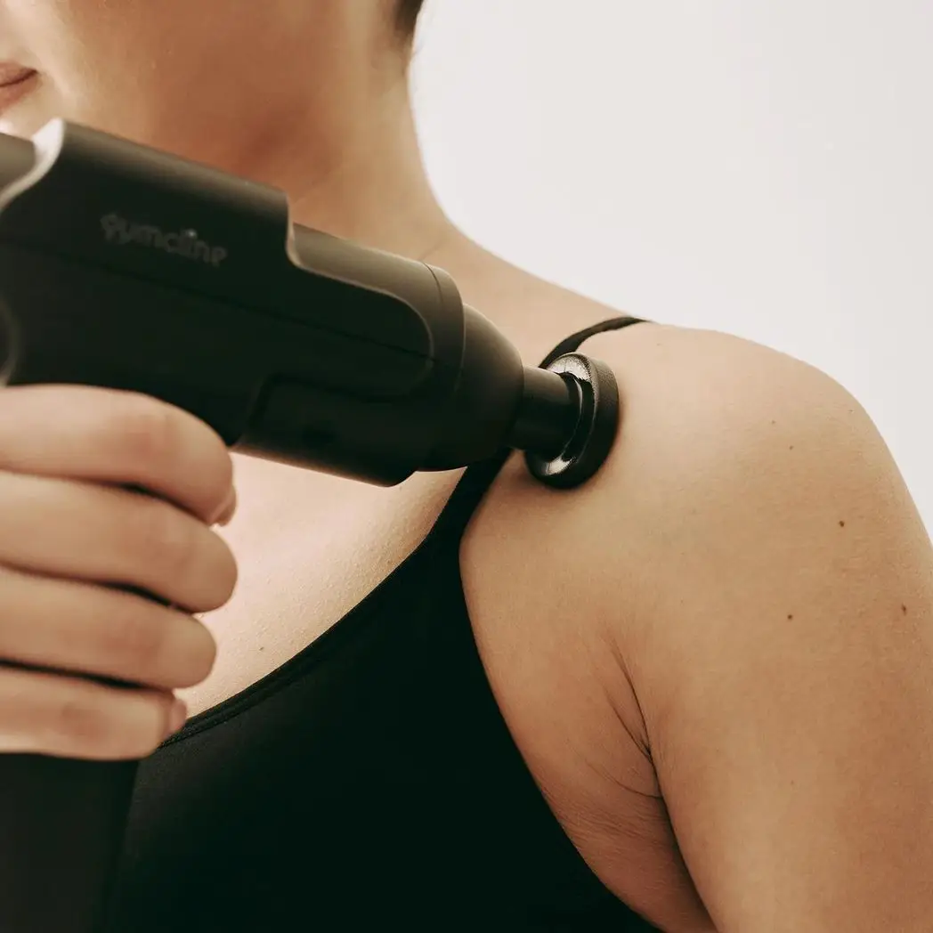 Gymcline Massage Gun Compact Size with 1500mAh Battery & 3 Speed Modes, Grey by Gymcline