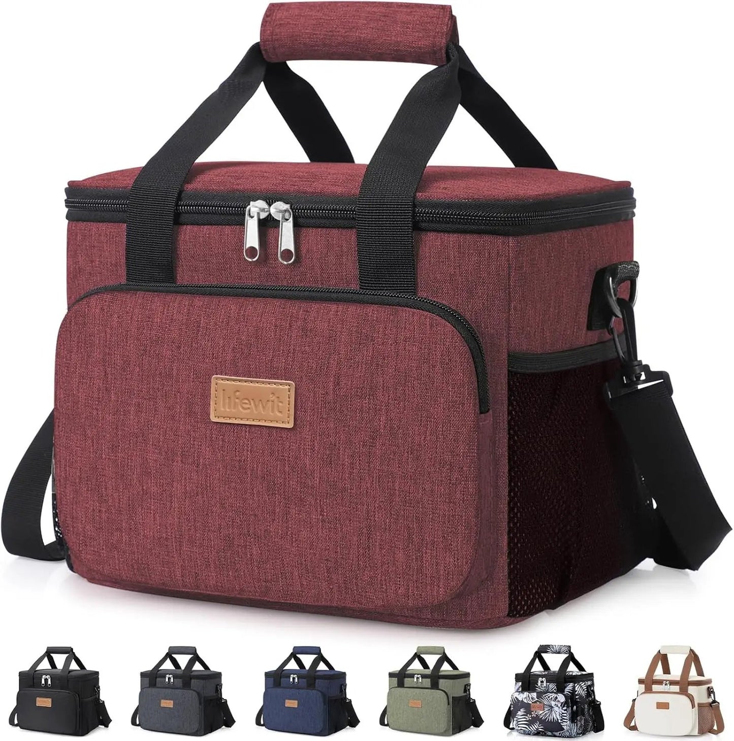 Stylish Black Insulated Lunch Bag - 9L Soft Cooler Tote for Adults, Perfect for 12 Cans by All Mart Bristol Ltd