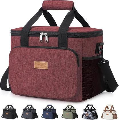 Stylish Black Insulated Lunch Bag - 9L Soft Cooler Tote for Adults, Perfect for 12 Cans by All Mart Bristol Ltd