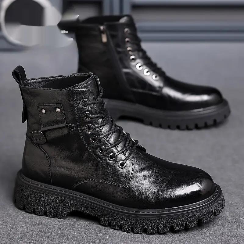 Men's Retro Breathable High-top Martin Boots by Dropshipman