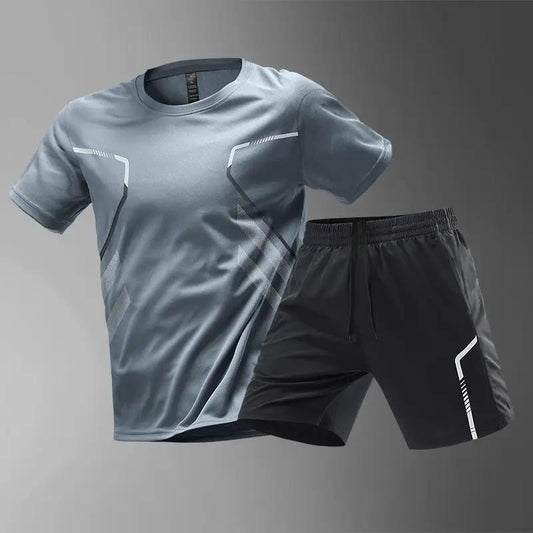 Men's T-shirts Sports Running T-shirt Color Block Men Quick-drying Breathable Short Sleeve Round Neck Active Tee Outdoor Workout by Dropshipman