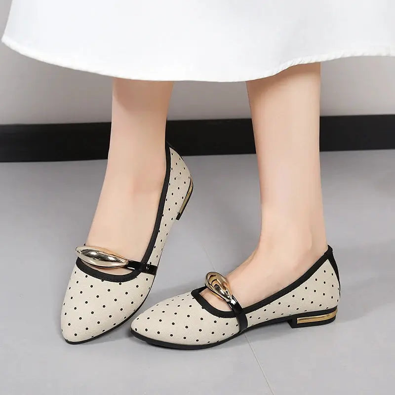 Spring and Autumn Elegant Pointed Sexy Low Heel Casual Shoes Fashionable Best Selling New Daily Comfortable Work Women's Shoes by All Mart Bristol Ltd