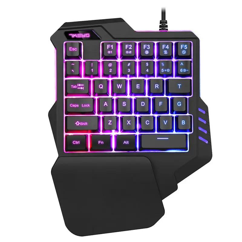 One-handed RGB Mechanical Gaming Keypad by Dropshipman
