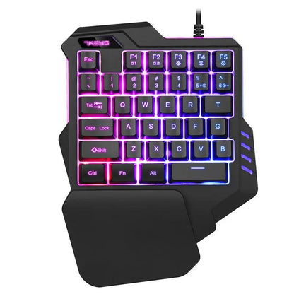One-handed RGB Mechanical Gaming Keypad by Dropshipman