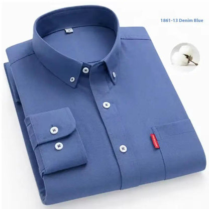 Pure Cotton Washed Oxford Woven Shirts Men by Dropshipman
