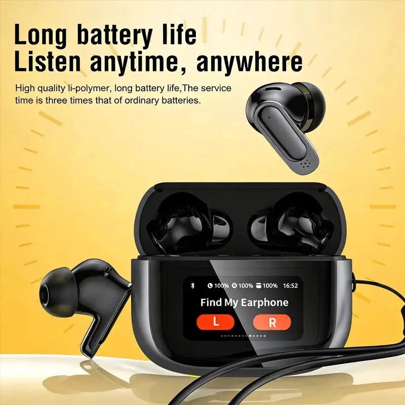 Lenovo V11 TWS Wireless Earphones Touch Screen Digital Display Bluetooth Headset In Ear ANC Noise Reduction Headphone With Mic by All Mart Bristol Ltd