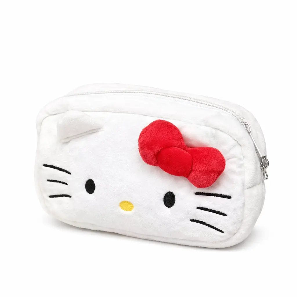 Cute Cartoon Cat Plush Pencil Case Large Capacity Stationery Bag Girls Kids UK by All Mart Bristol Ltd