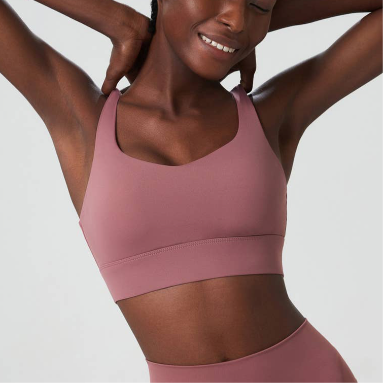 Women’s Adjustable High-Support Active Bra – Dusky Rose by Me & I