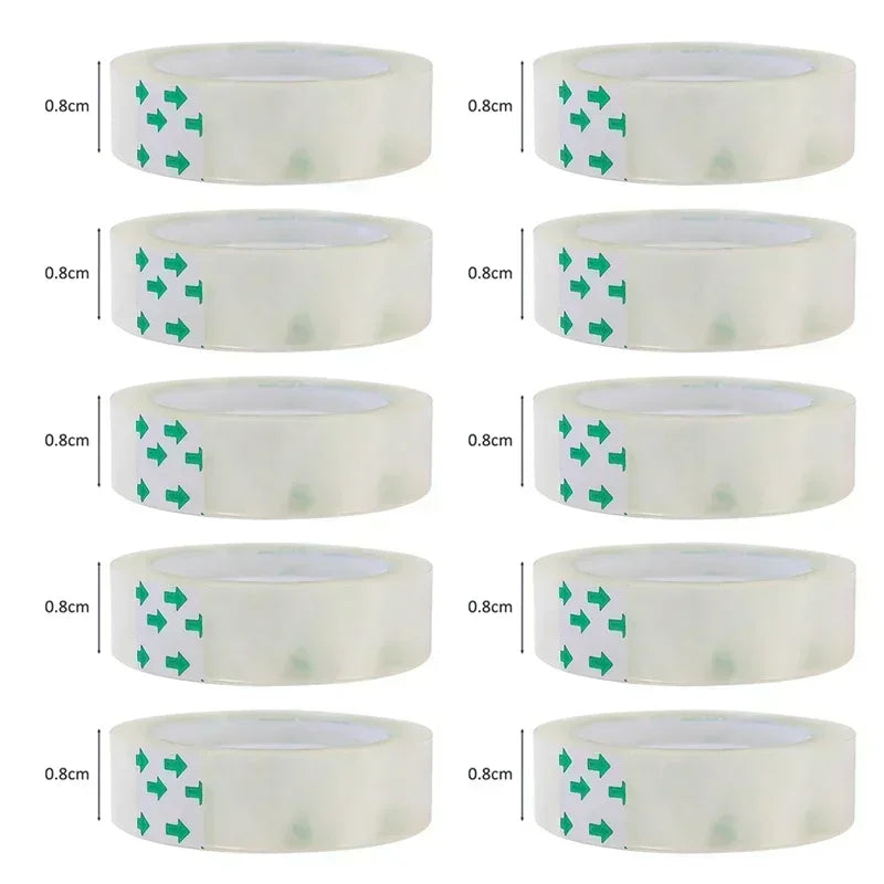10/5/1 Rolls Premium Transparent Tape 0.8Cm 1.2Cm 1.8Cm Multifuntion High-Viscosity Adhesive Tape for Gift Wrapping Packing by All Mart Bristol Ltd