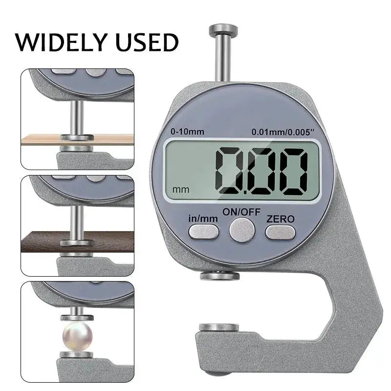 0-10mm Digital Thickness Gauge 0.01mm High Precision Pocket Measuring Tool for Flat and Curved Surfaces by All Mart Bristol Ltd