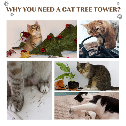 Cat Tree Kitten Scratching Scratcher Cosy Sisal Home Play Rest Activity Exercise by Pawhut