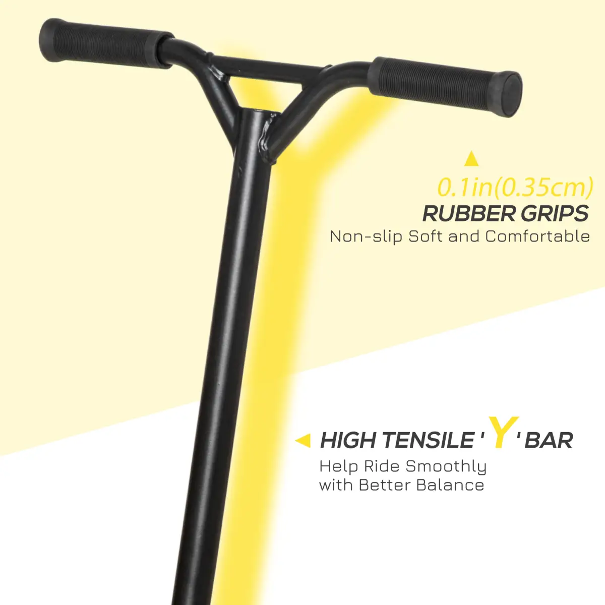 Stunt Scooter Entry Level Tricks Scooter for 14 Beginners, Gold HOMCOM by Unbranded