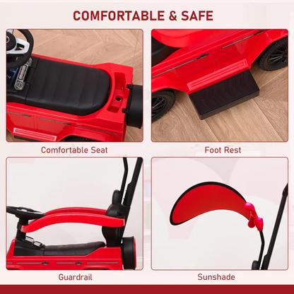 Benz G350 Ride-on Sliding Car Floor Slider Stroller Kids Vehicle, Red HOMCOM by Unbranded