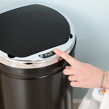 50 L Stainless Steel Sensor Trash Can W/ Bucket-Black by HOMCOM