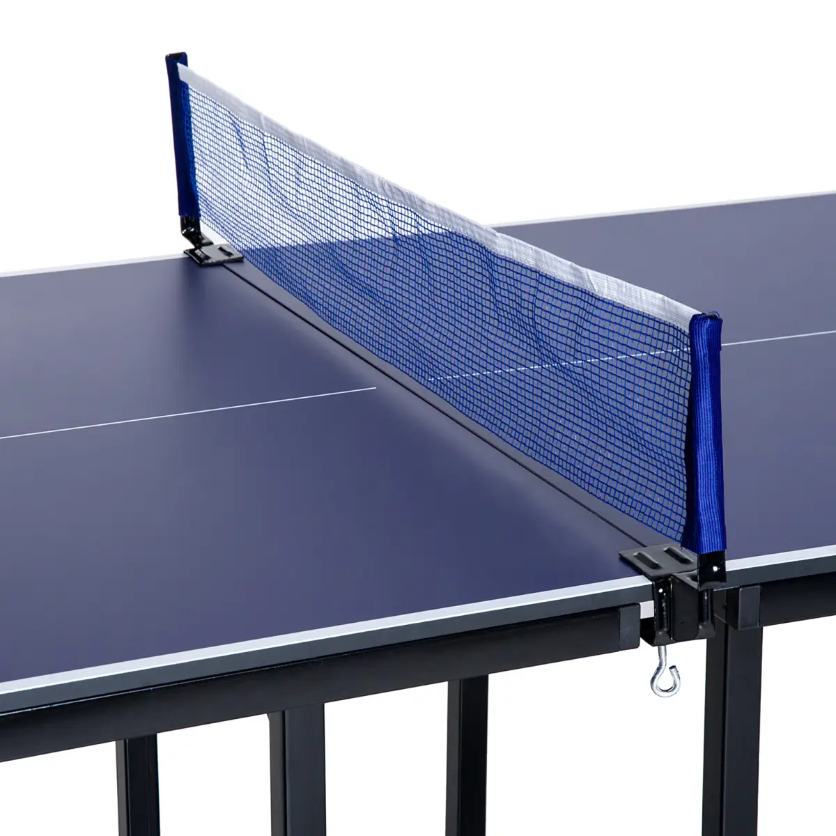 Tennis Table Ping Pong Foldable with Net Game Steel 183cm Indoor, Blue HOMCOM by Unbranded