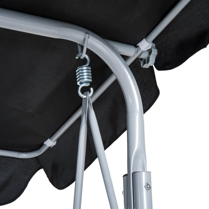 Outdoor 3-Seater Swing Chair-Black by Outsunny