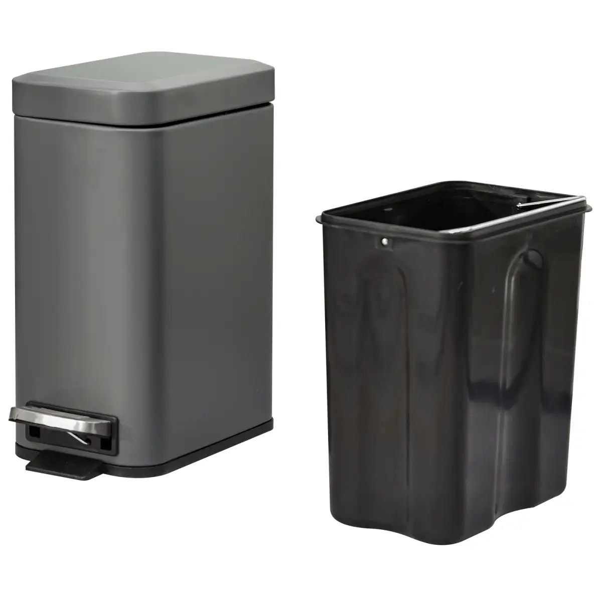 5L Steel Step Trash Can with Quiet-Closed Lid, Silent and Gentle Open, by HOMCOM